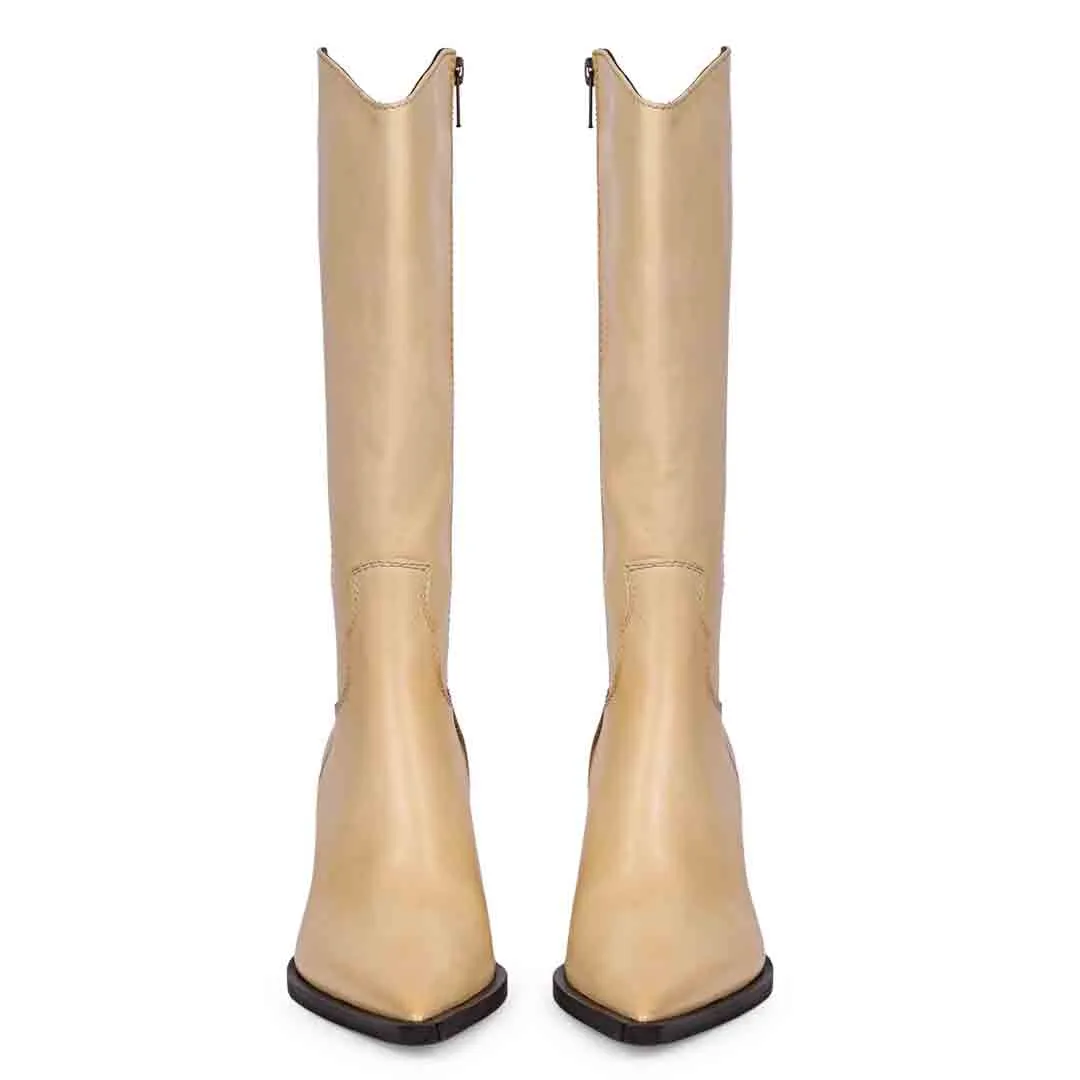 Saint Prune Natural Leather Calf Boots