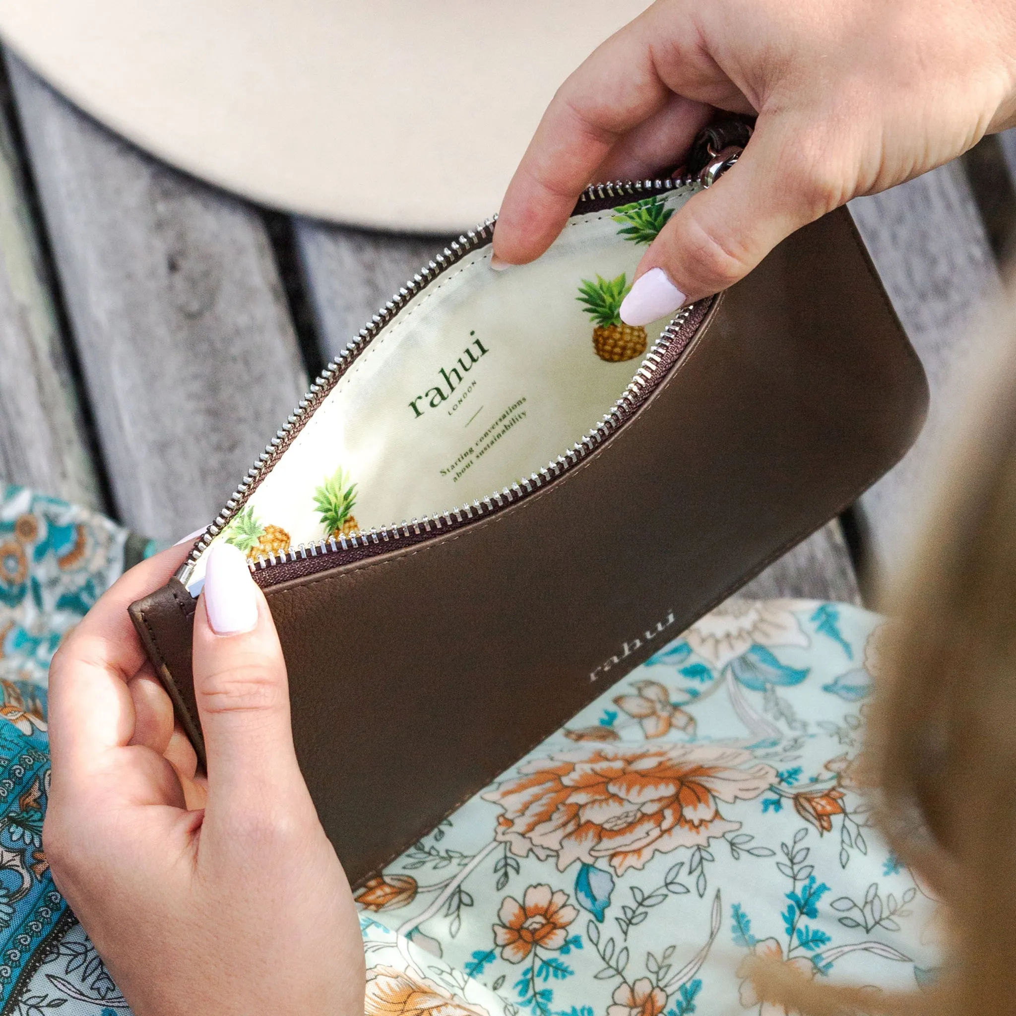 Sakura Mini Clutch | Brown