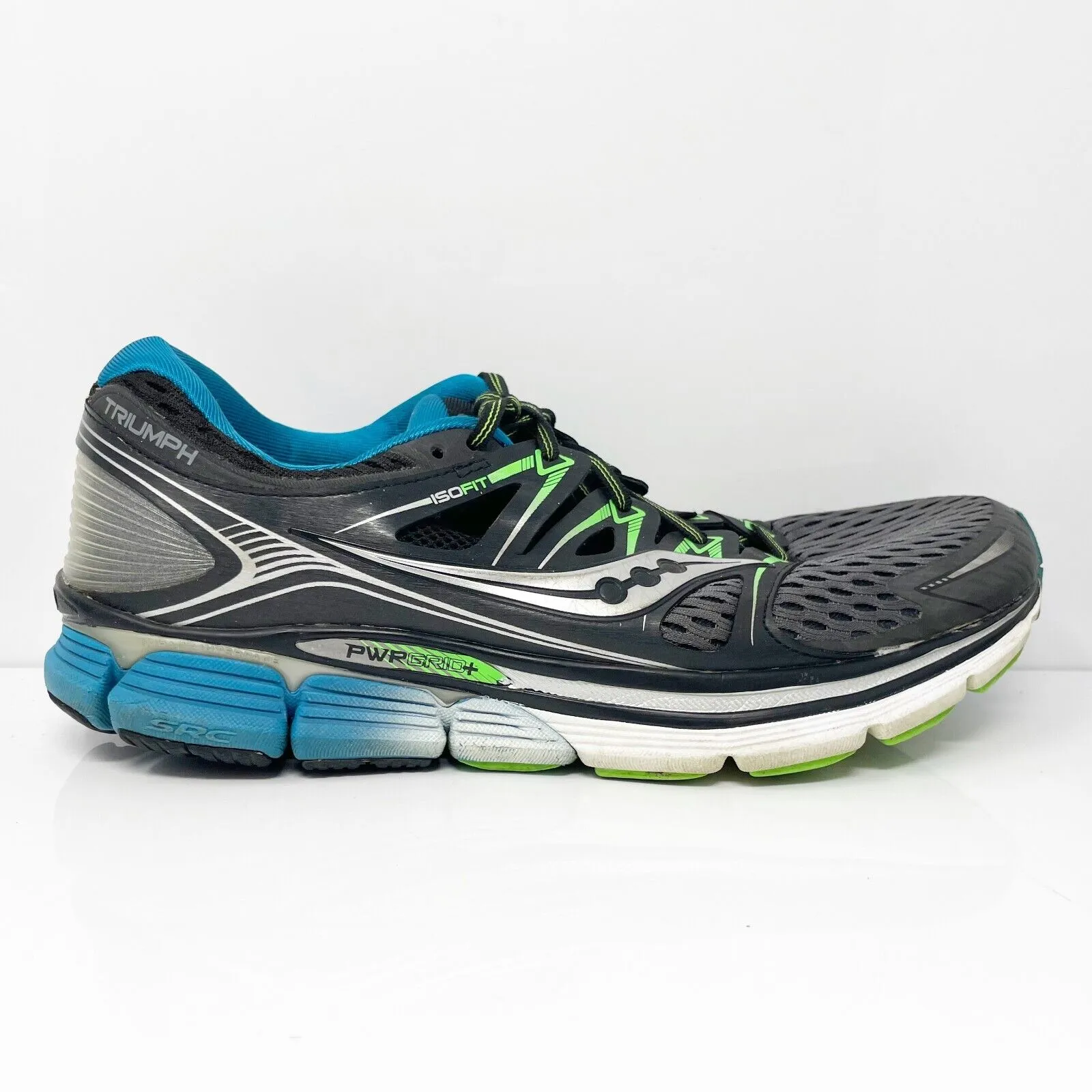 Saucony Mens Triumph ISO S20262-4 Gray Running Shoes Sneakers Size 11.5