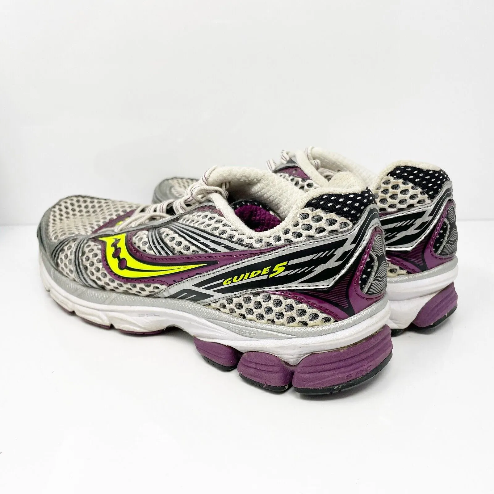 Saucony Womens Guide 5 10140-3 White Running Shoes Sneakers Size 8