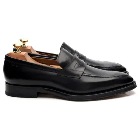 Scribe 'Scarbono' Black Leather Loafers UK 8 E