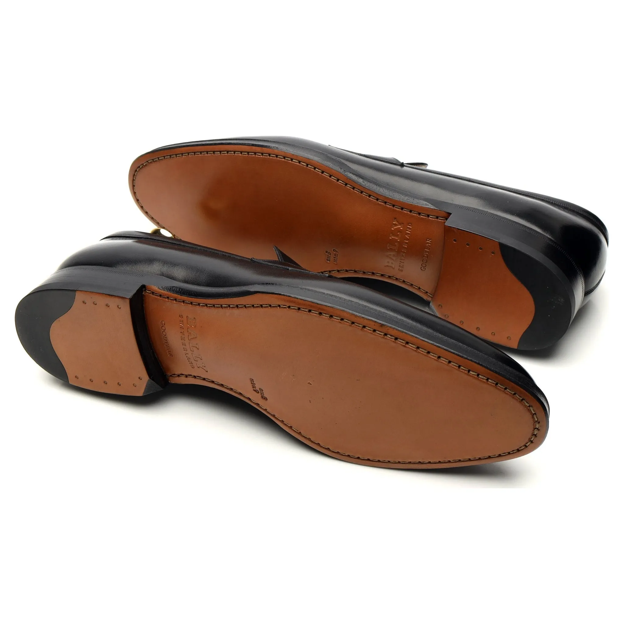 Scribe 'Scarbono' Black Leather Loafers UK 8 E