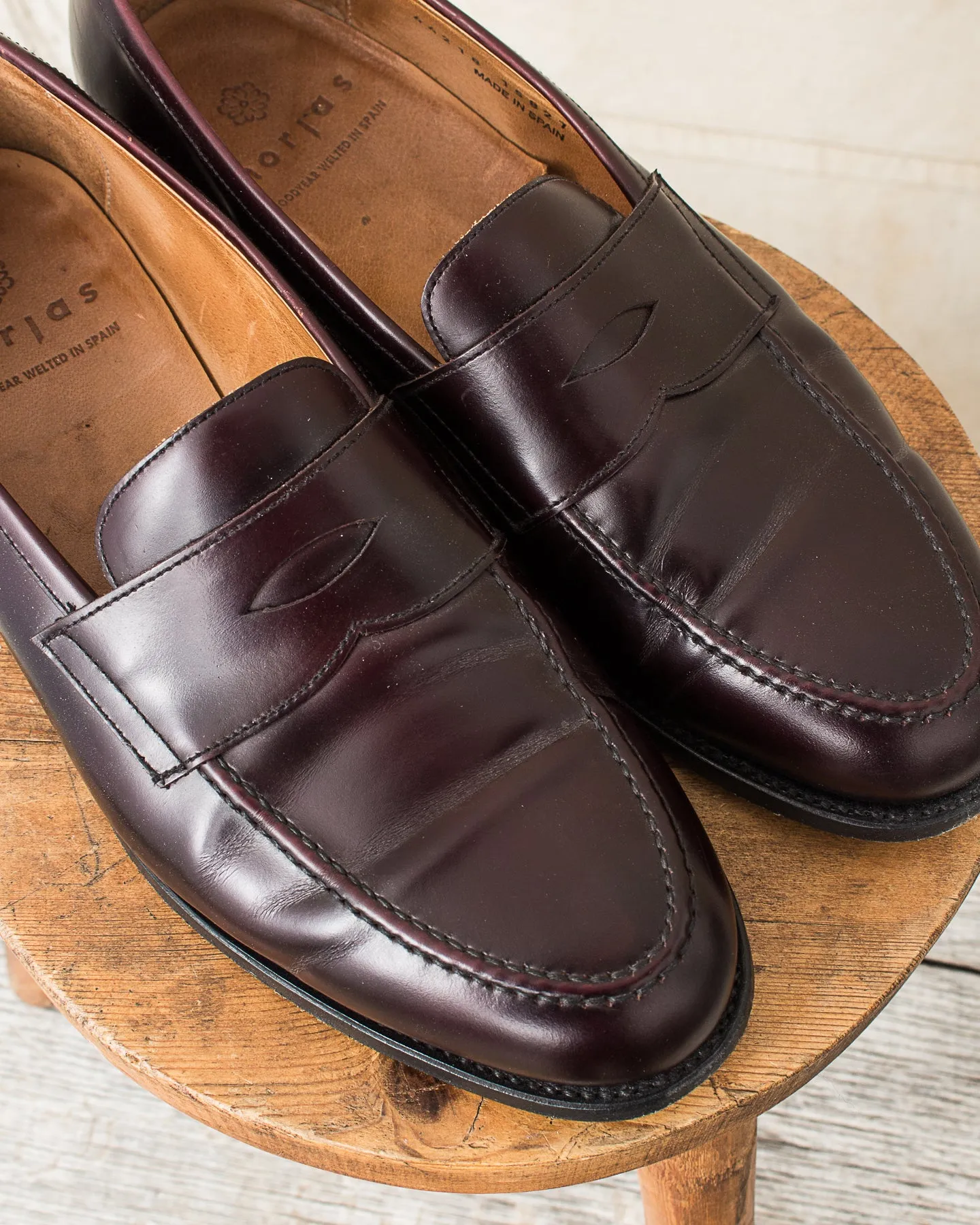 Second Hand Morjas The Penny Loafers Burgundy Calf