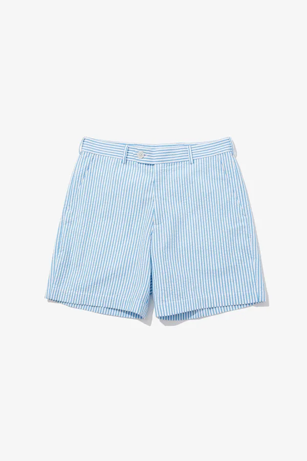 SEERSUCKER SHORTS - BLUE