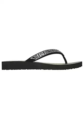 Skechers Black Meditation Butterfly Garden Sandals | Kaleidoscope