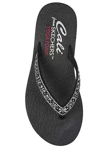 Skechers Black Meditation Butterfly Garden Sandals | Kaleidoscope