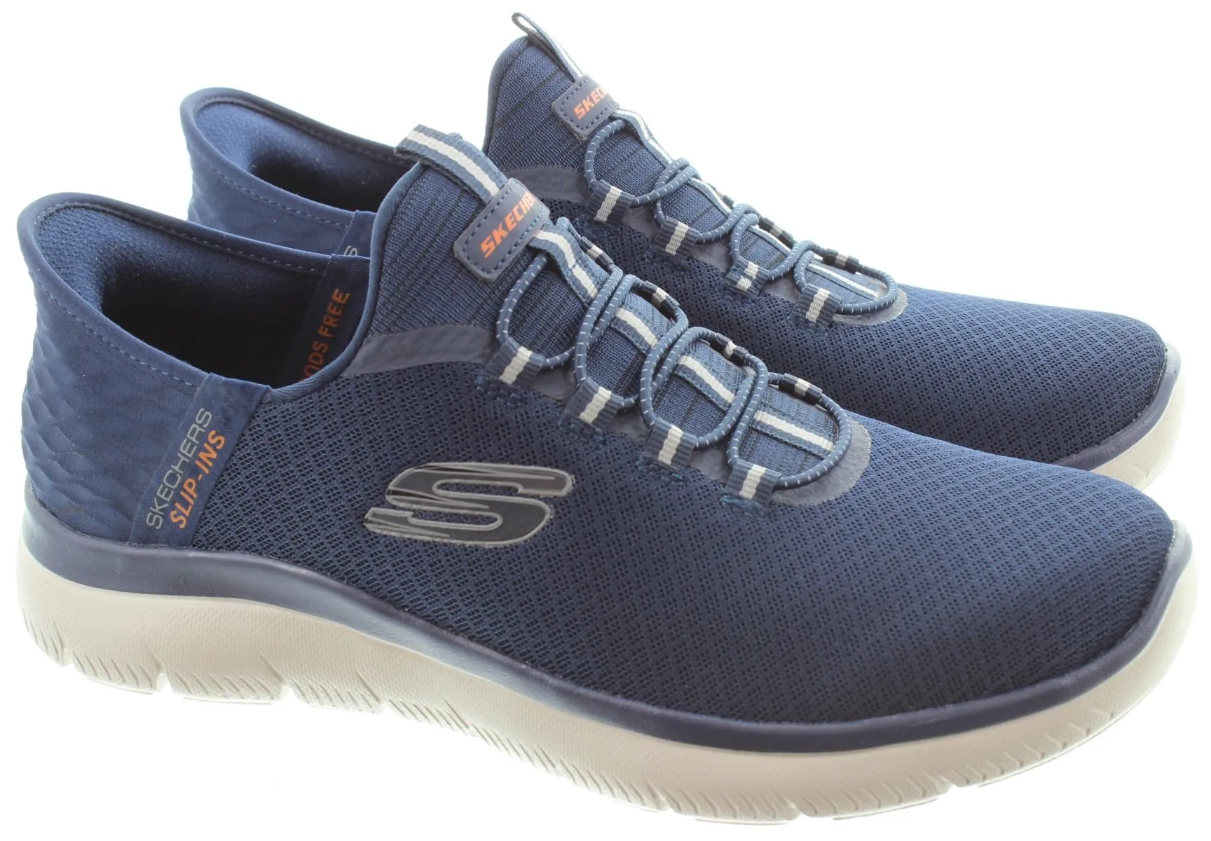 SKECHERS Mens Wide Fit 232457 Slip Ins Trainers In Navy