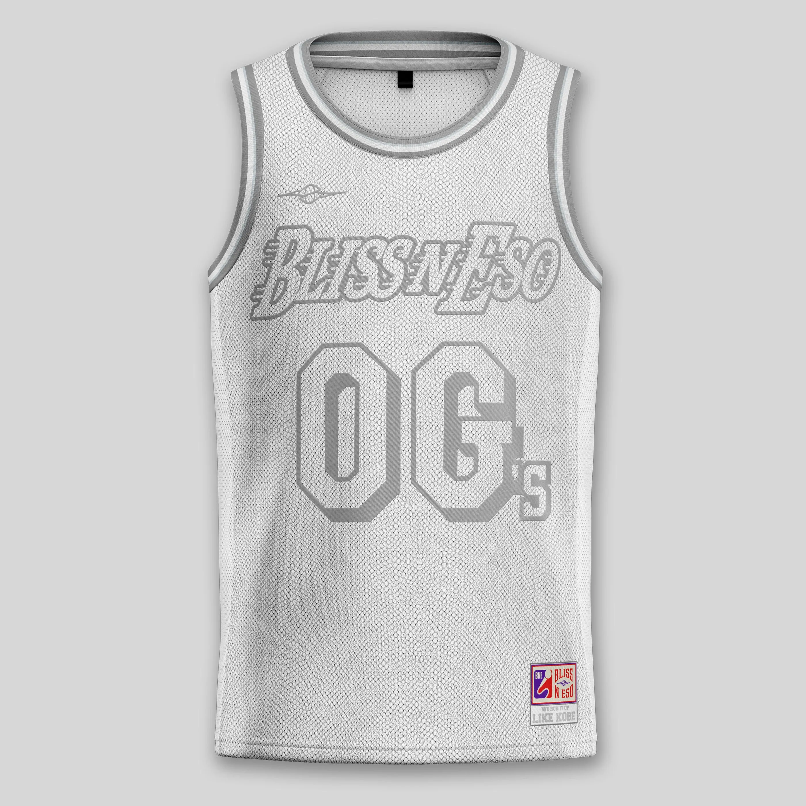 Snake Print Basketball Jersey White