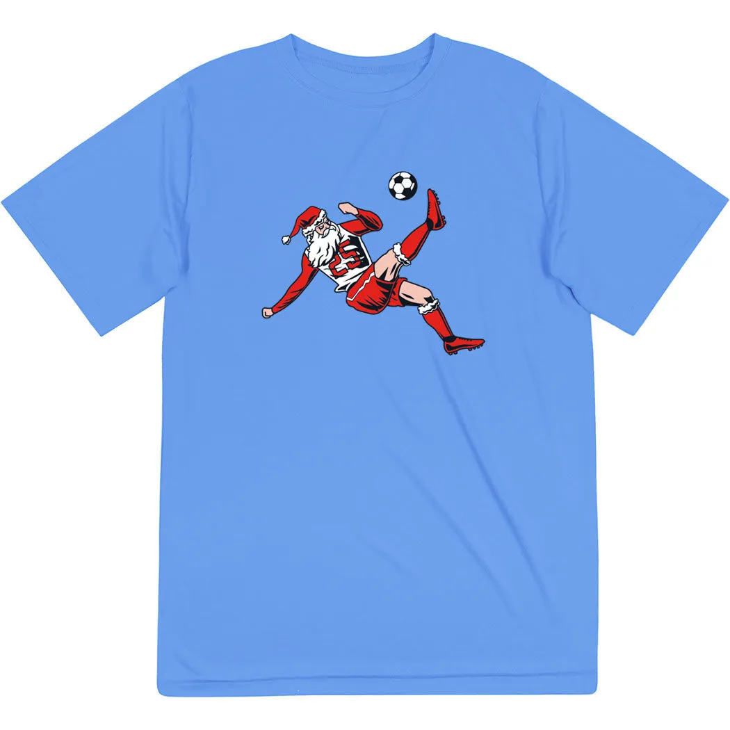 Soccer Short Sleeve Performance Tee - Soccer Santa 