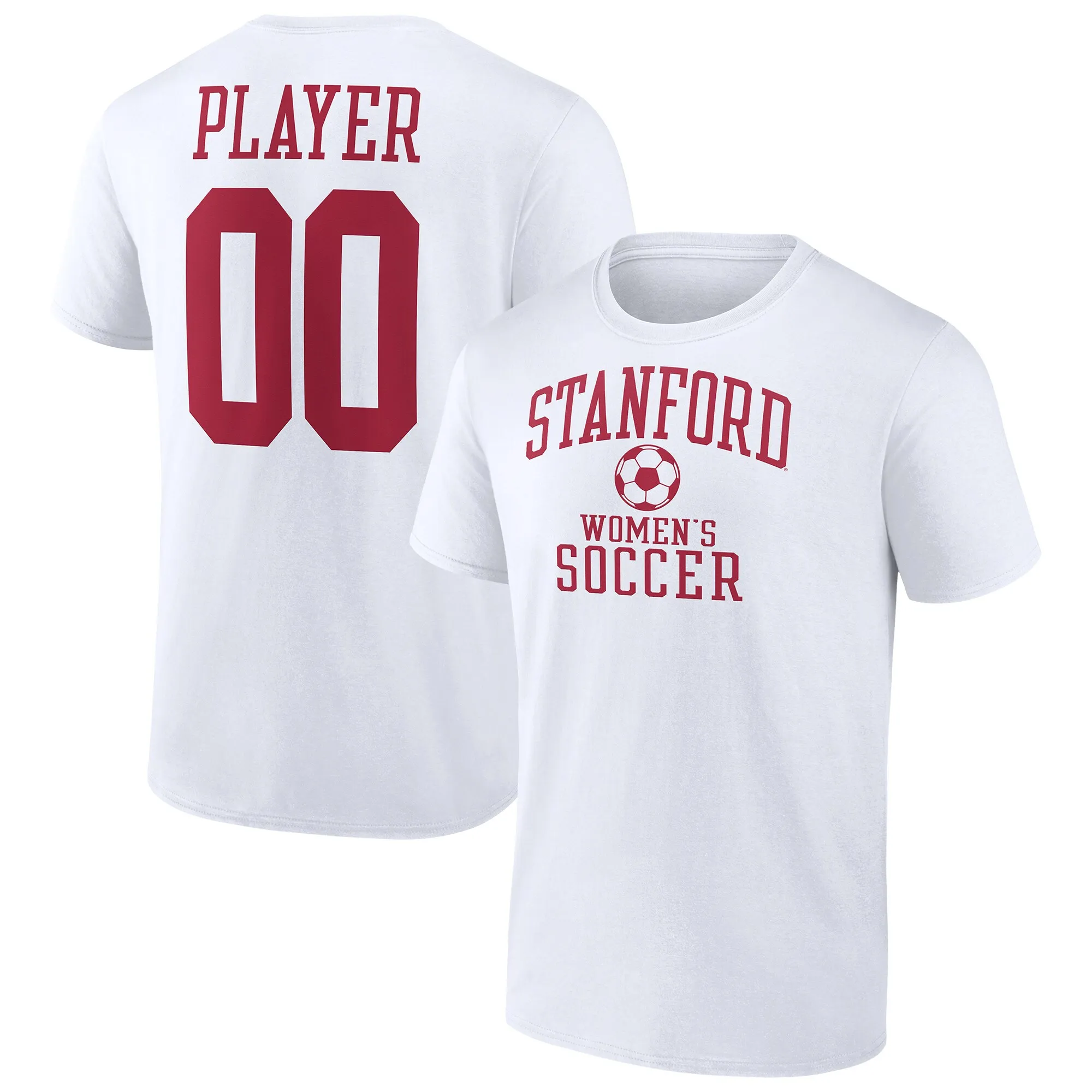  Stanford Cardinal White Women's Soccer Pick-A-Player NIL Gameday Tradition T-Shirt
