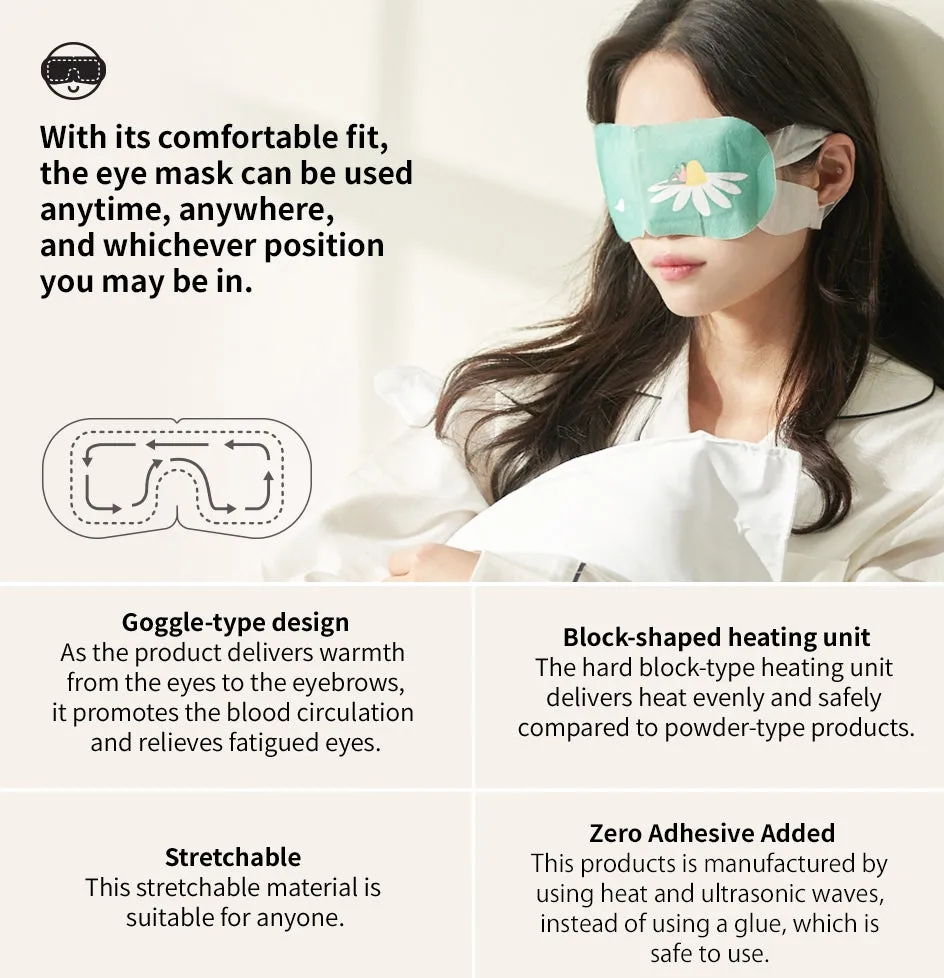 Steambase Daily Eye Mask Grapefruit Tree 5 Sheets Dry Fatigue Eye Steam Hot Pack Sleep