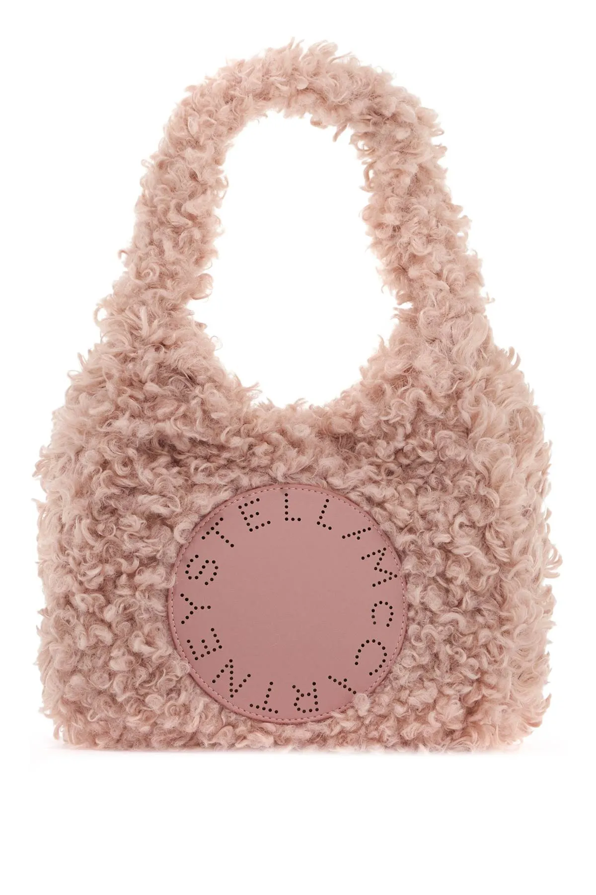 STELLA McCARTNEY small soft teddy hobo tote bag.