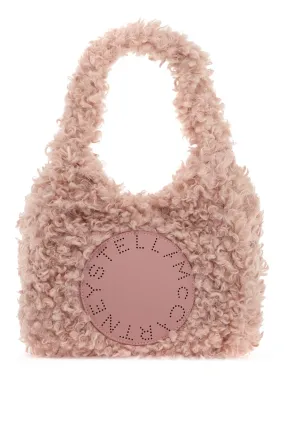 STELLA McCARTNEY small soft teddy hobo tote bag.