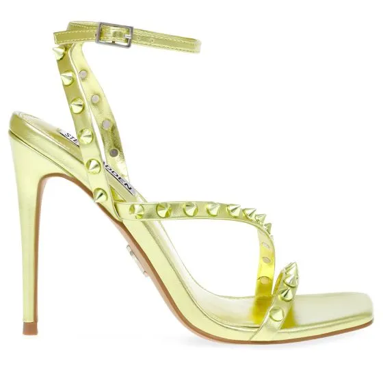 Steve Madden Danzer Citron Metallic PU Sandals