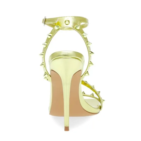 Steve Madden Danzer Citron Metallic PU Sandals