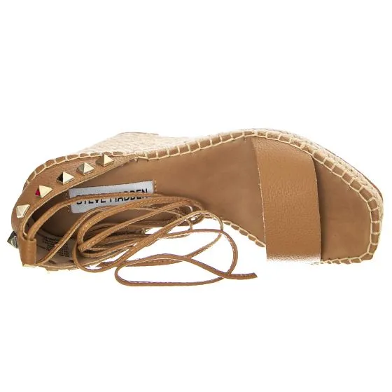 Steve Madden Womens Malani Tan Leath Sandals