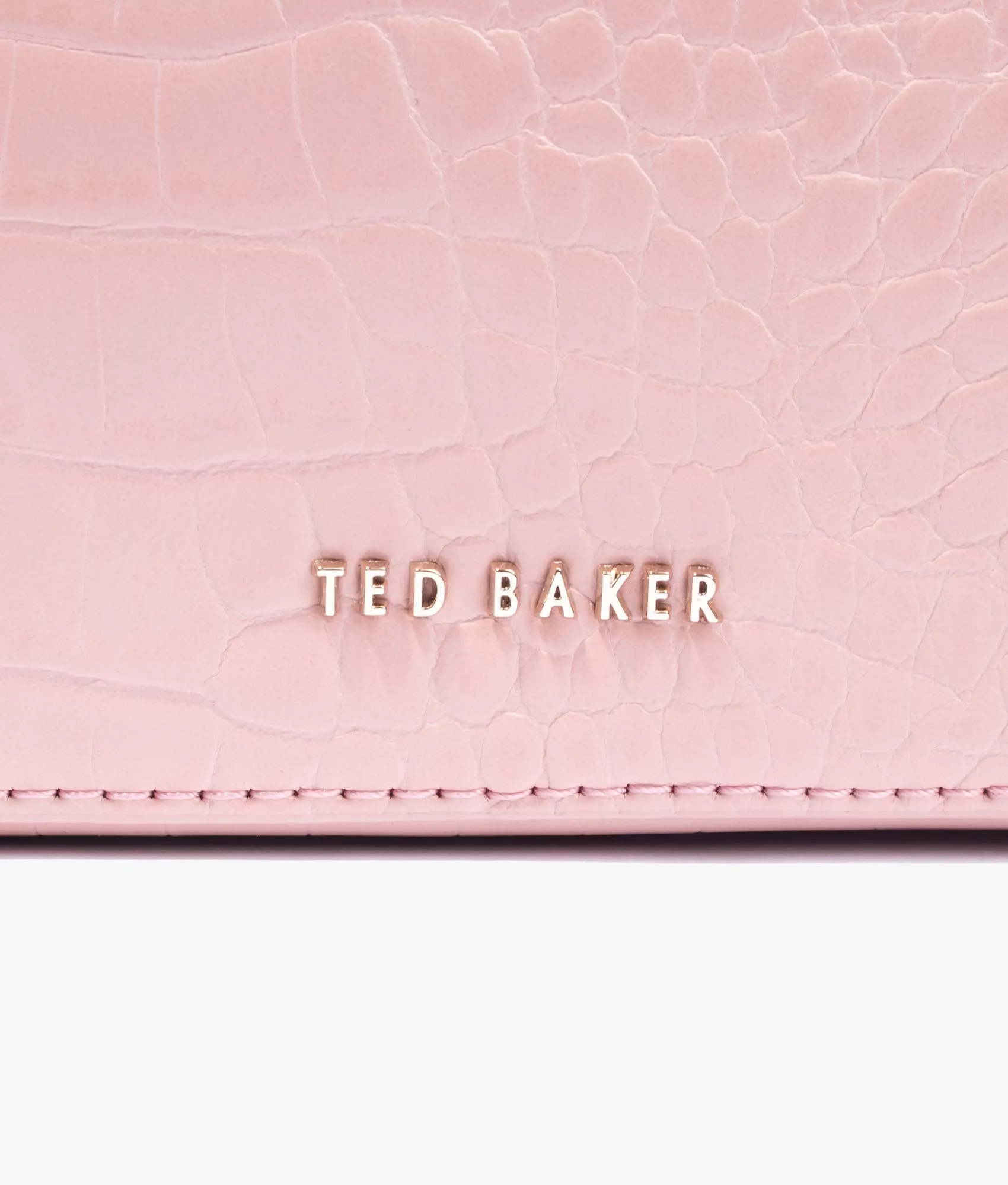 Stina croc effect camera bag in pale pink