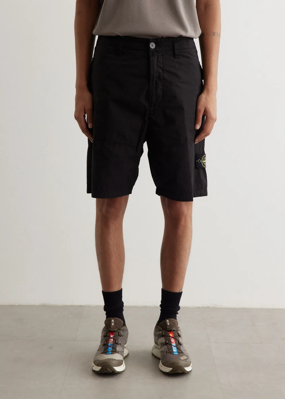 Stone Island -  Garment Dyed Cotton Relaxed Bermuda Shorts - Shorts