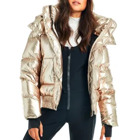 STORMI BOMBER PUFFER JACKET LIGHT GOLD