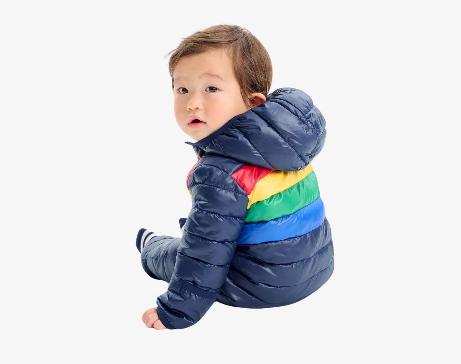 Striped Baby Lightweight Puffer Suit