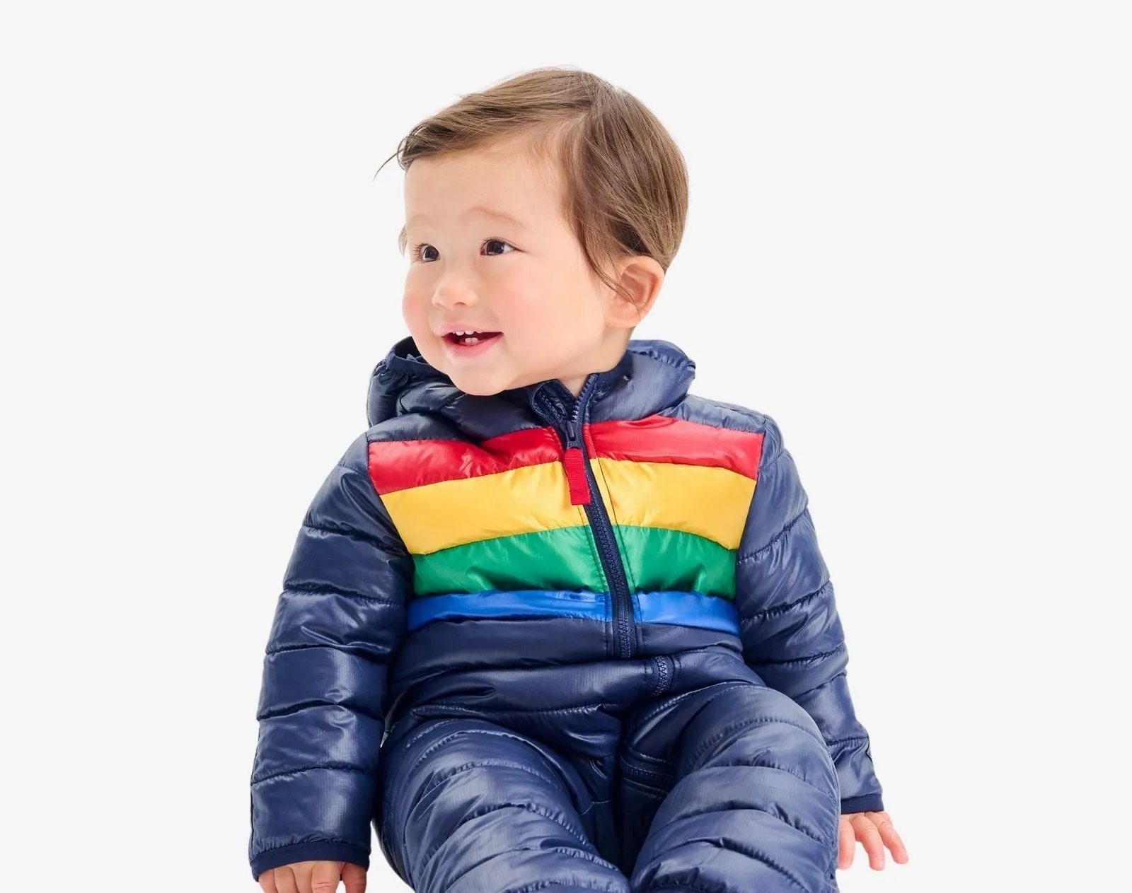 Striped Baby Lightweight Puffer Suit