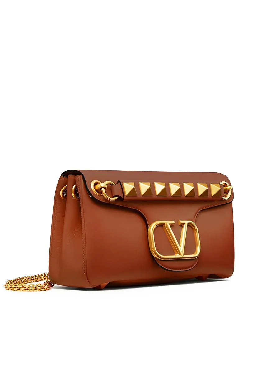 Stud Sign Nappa Shoulder Bag