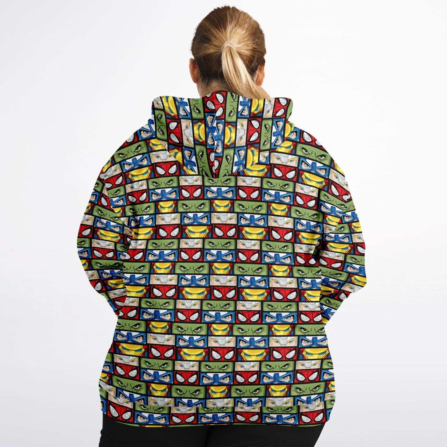 Super Heroes Eyes Plus-size Unisex Zip Hoodie