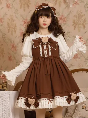 Sweet Lolita Dress Polyester Sleeveless Jumper Dress