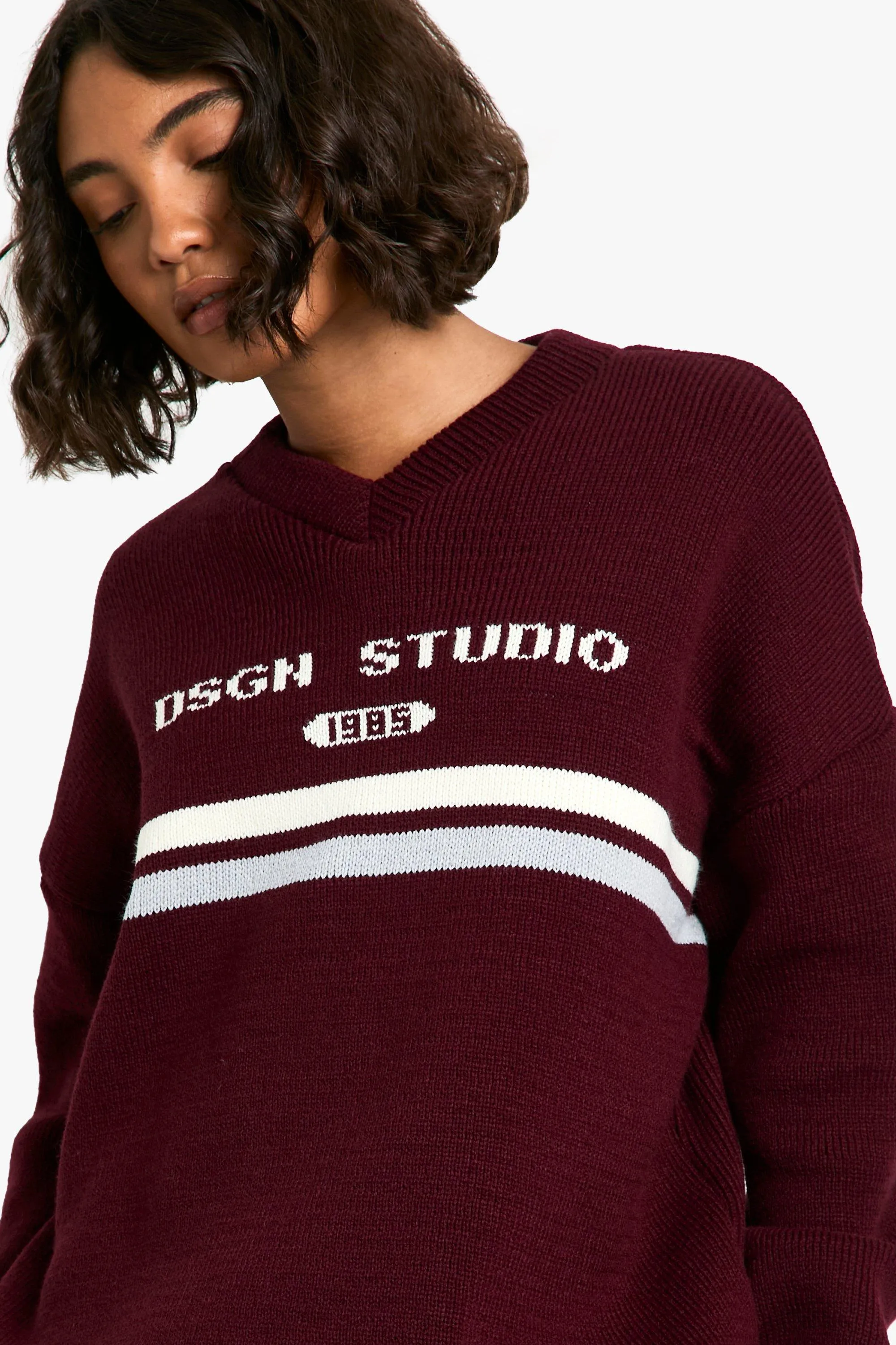 Tall Dsgn Studio V Neck Knitted Sweater