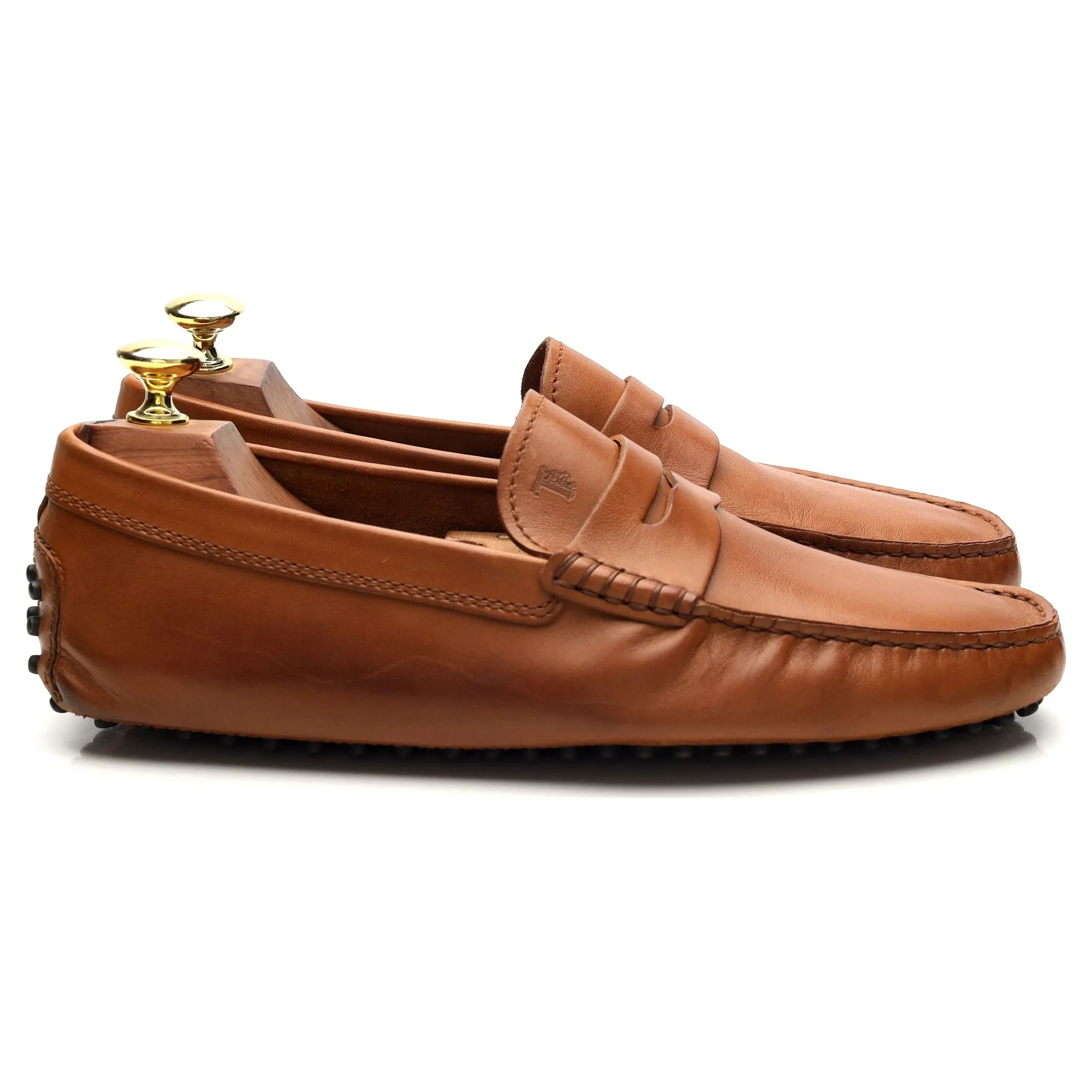 Tan Leather Driving Loafers UK 7