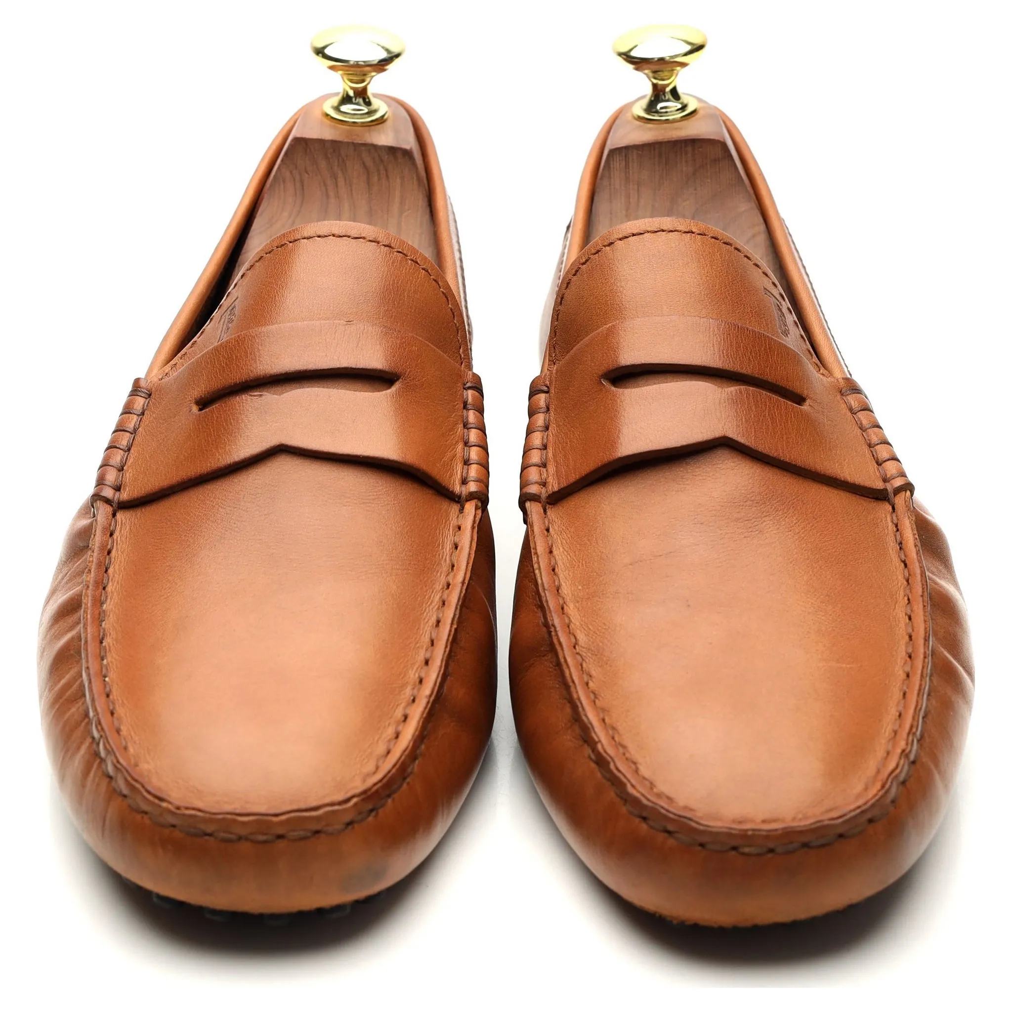 Tan Leather Driving Loafers UK 7