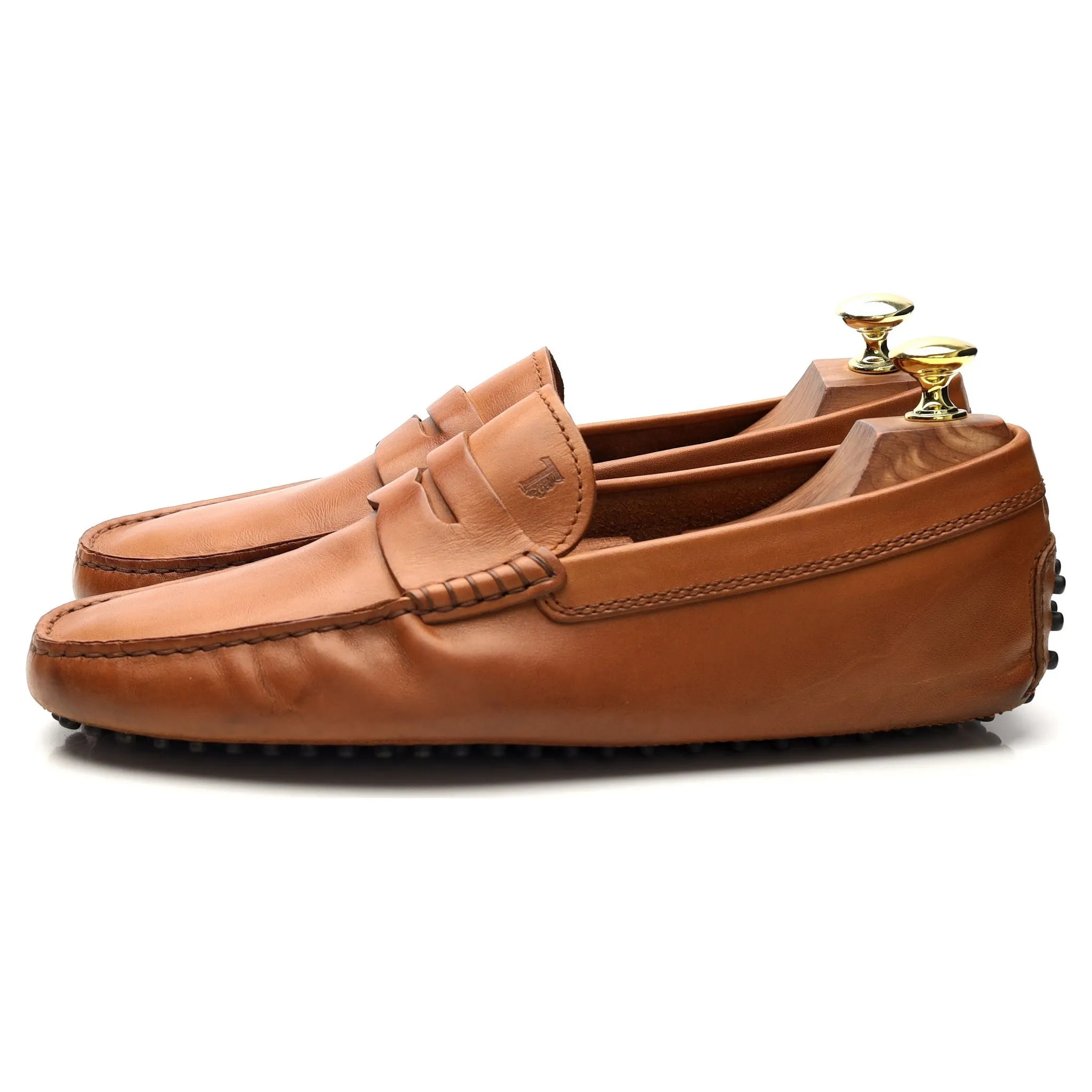 Tan Leather Driving Loafers UK 7