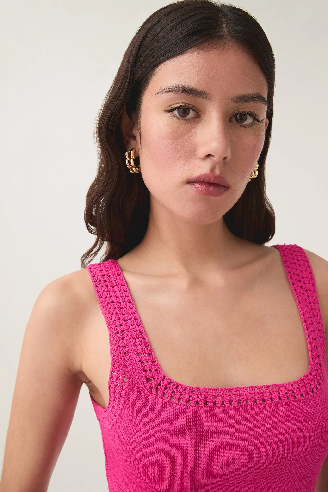 Tazia Crocheted Edge Tank