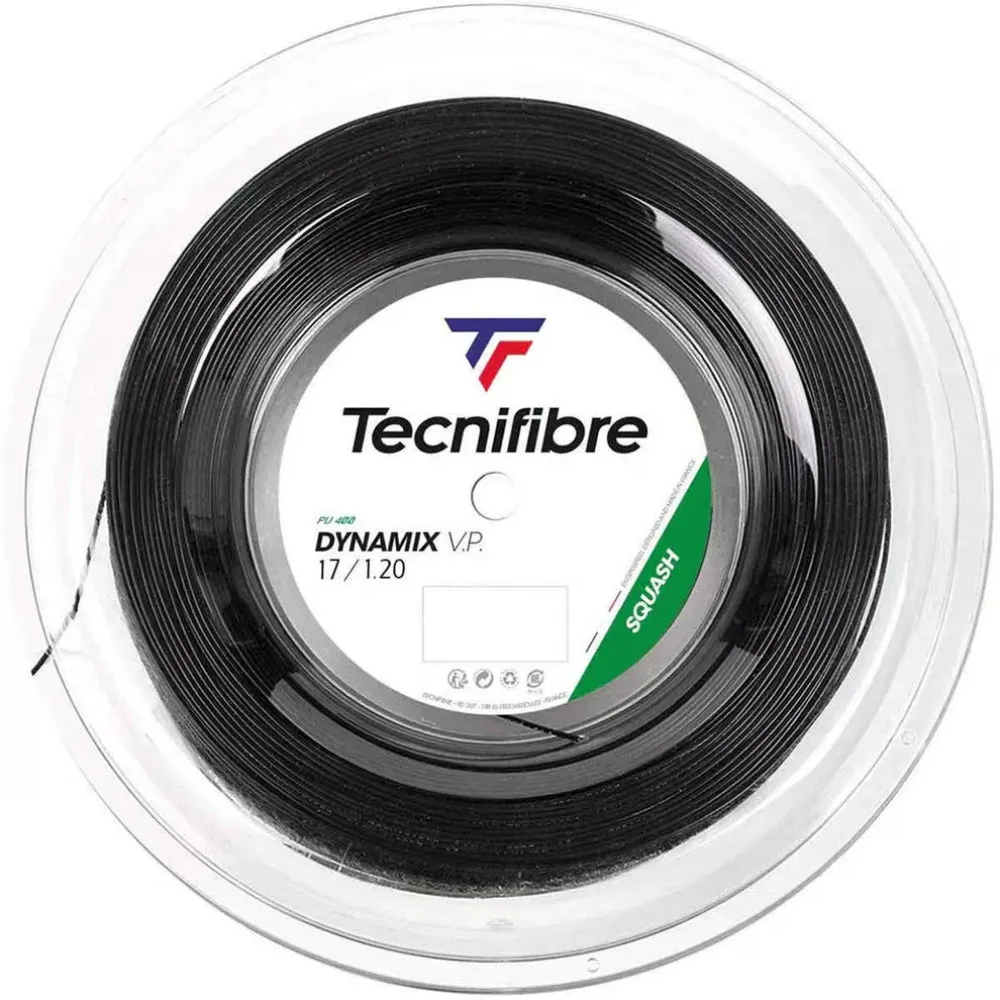 TECNIFIBRE BOB 200M Dynamix VP 1.20 Synthetic Squash String Reel (Black)