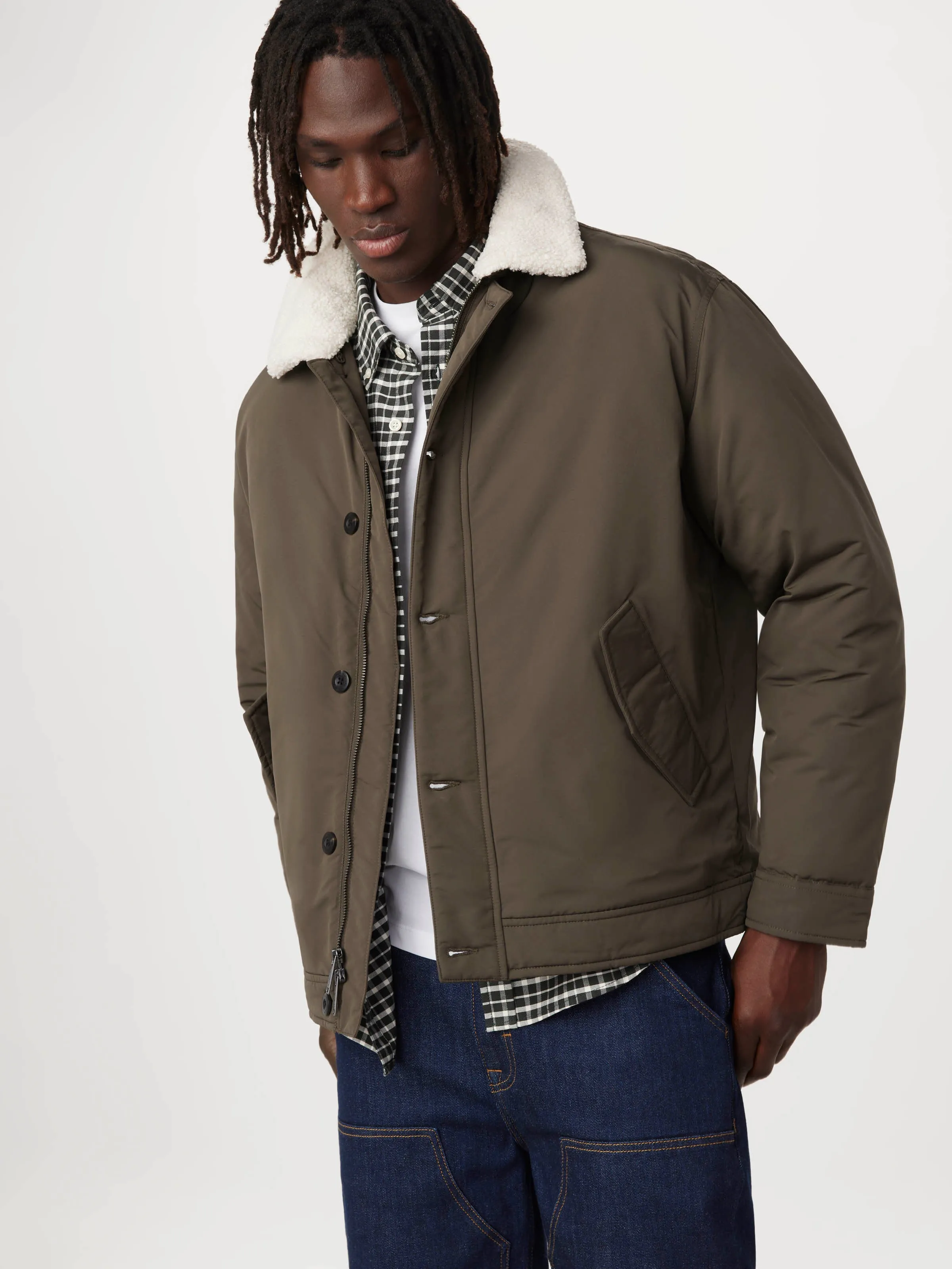 The Aviator Jacket in Dark Taupe