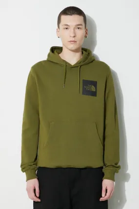The North Face cotton sweatshirt M Fine Hoodie men's green color NF0A5ICXPIB1