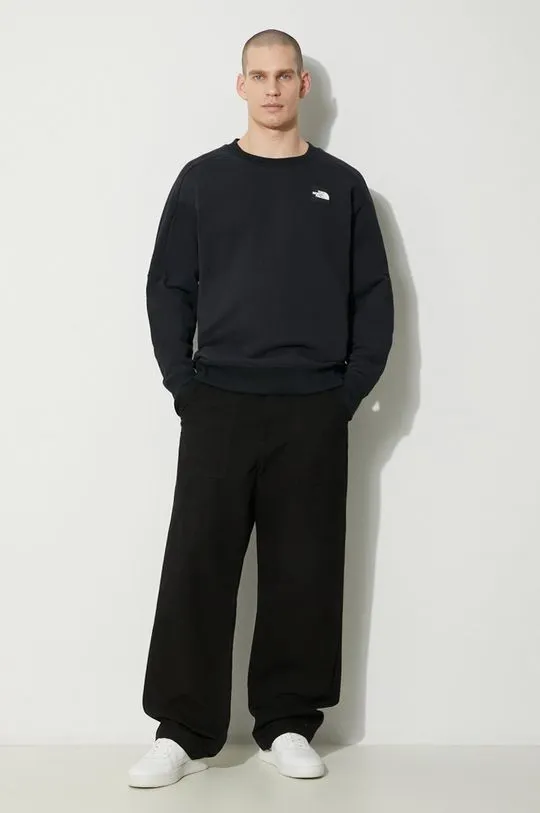 The North Face cotton sweatshirt U The 489 Crew men's black color NF0A87D8JK31