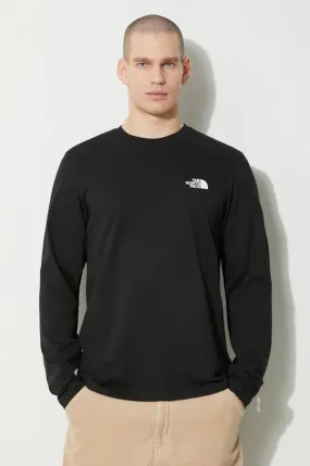 The North Face longsleeve shirt M L/S Simple Dome Tee men’s black color NF0A87QNJK31
