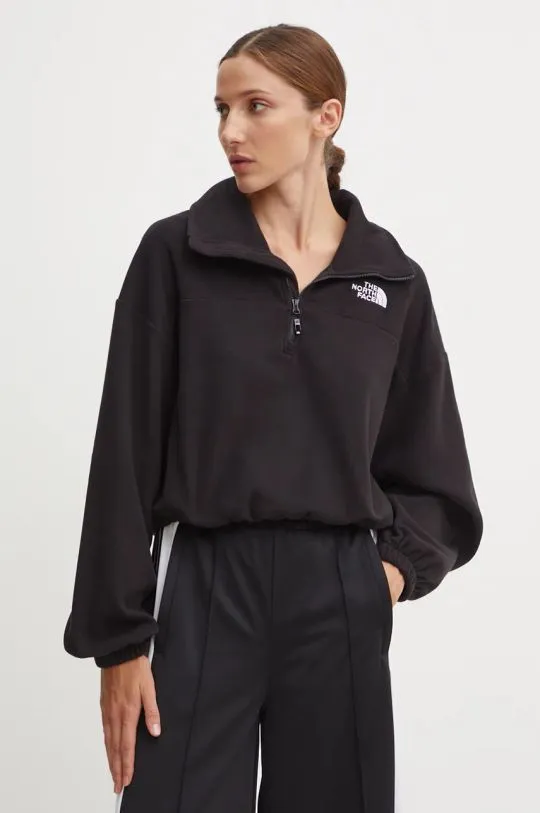 The North Face sports sweatshirt 100 Glacier black color smooth NF0A89J9JK31