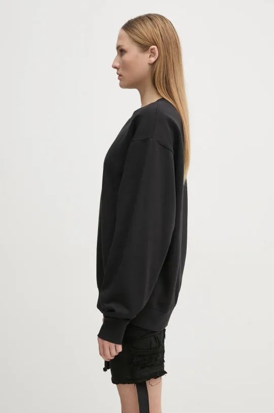 The North Face sweatshirt Essential Crew women's black color NF0A89EPJK31