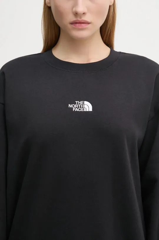 The North Face sweatshirt Essential Crew women's black color NF0A89EPJK31