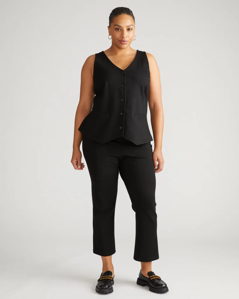 The Tailored Ponte Vest - Black