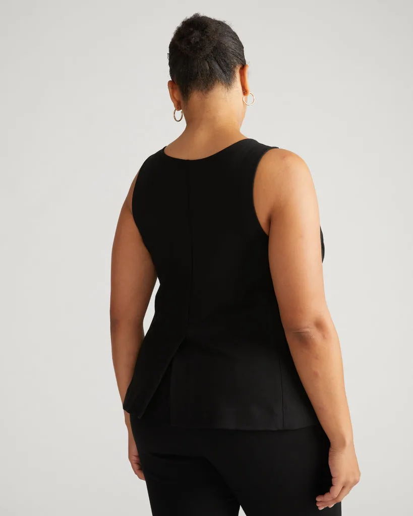 The Tailored Ponte Vest - Black