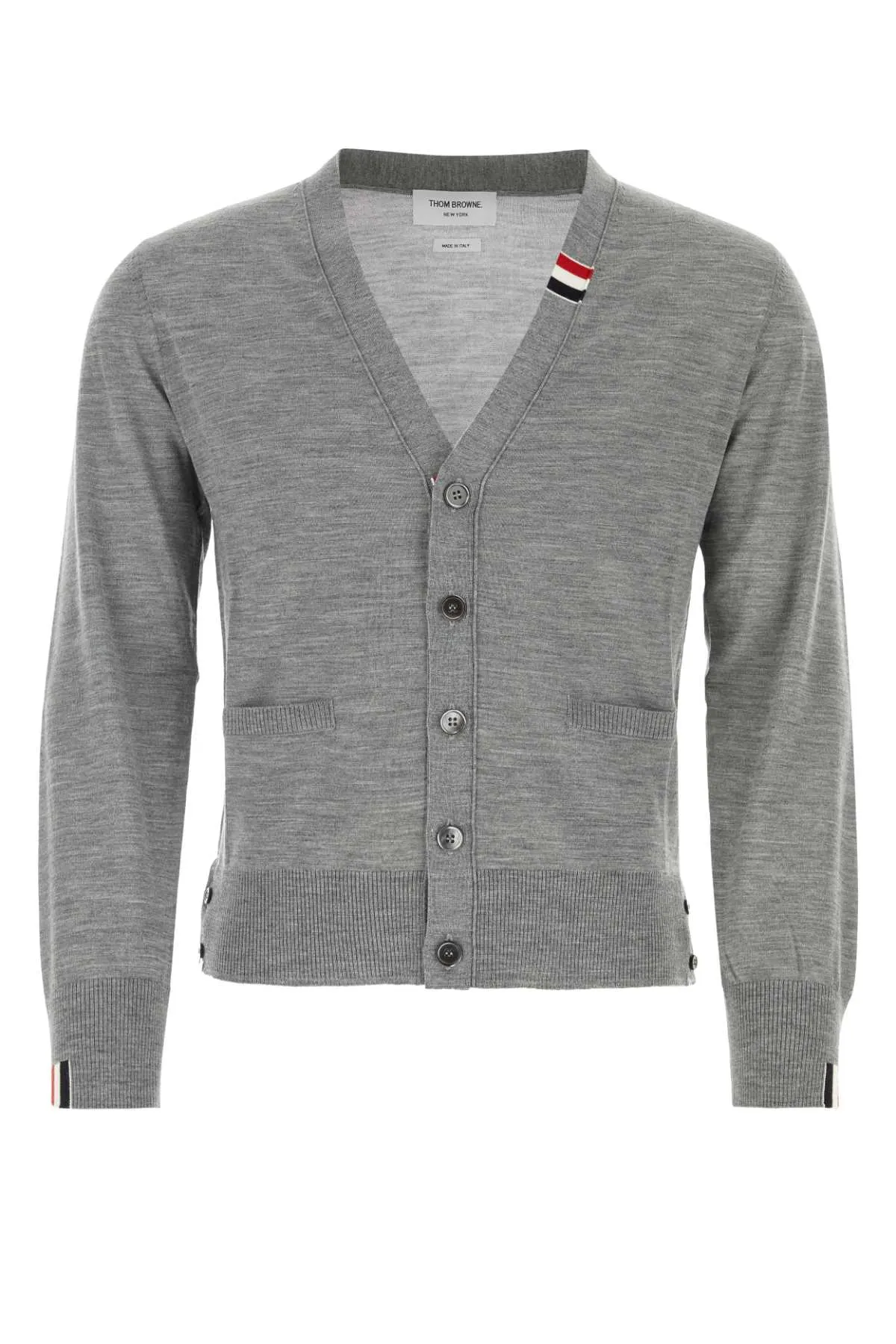 Thom Browne Grey Wool Blend Cardigan
