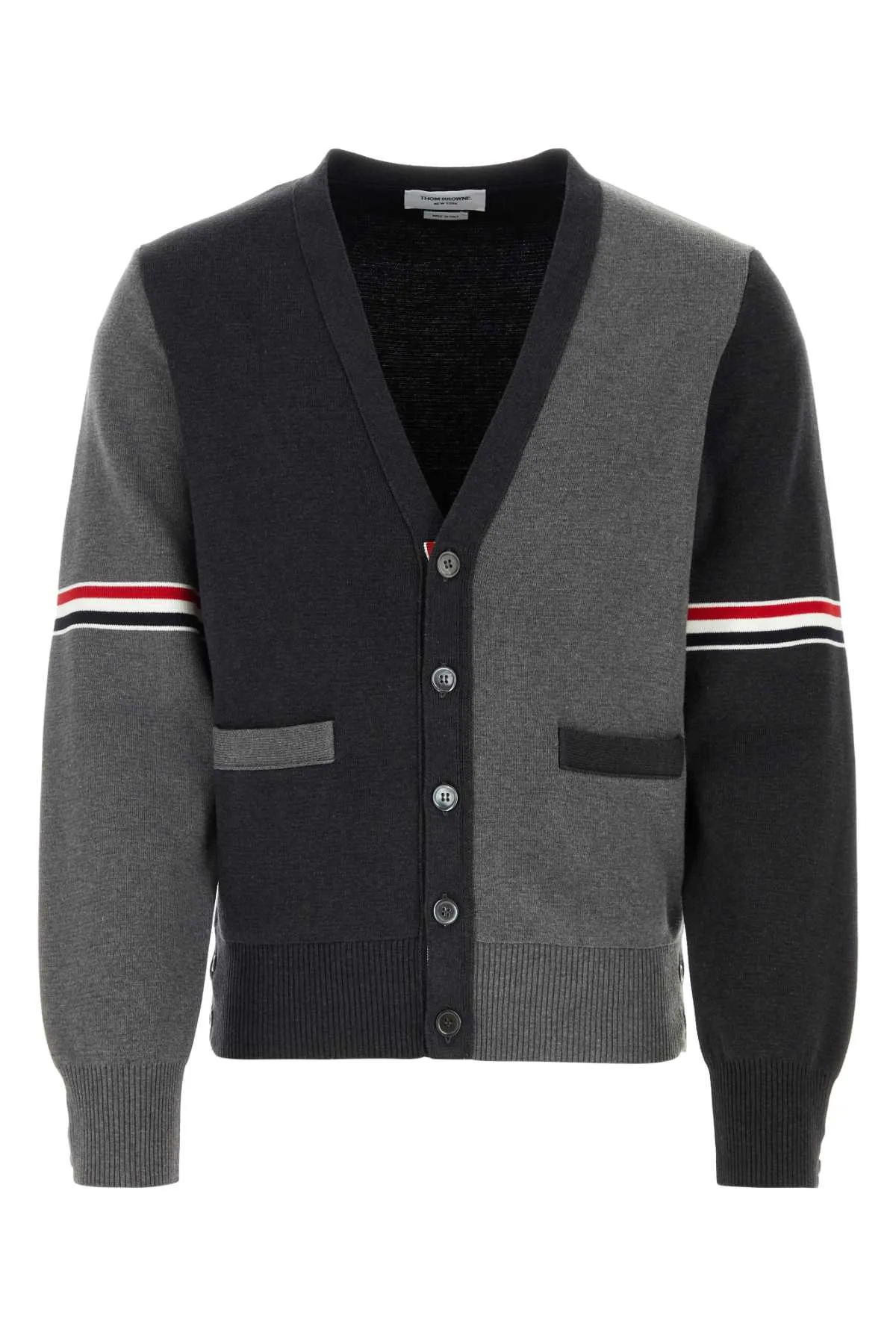 Thom Browne Two Tone Cotton Cardigan