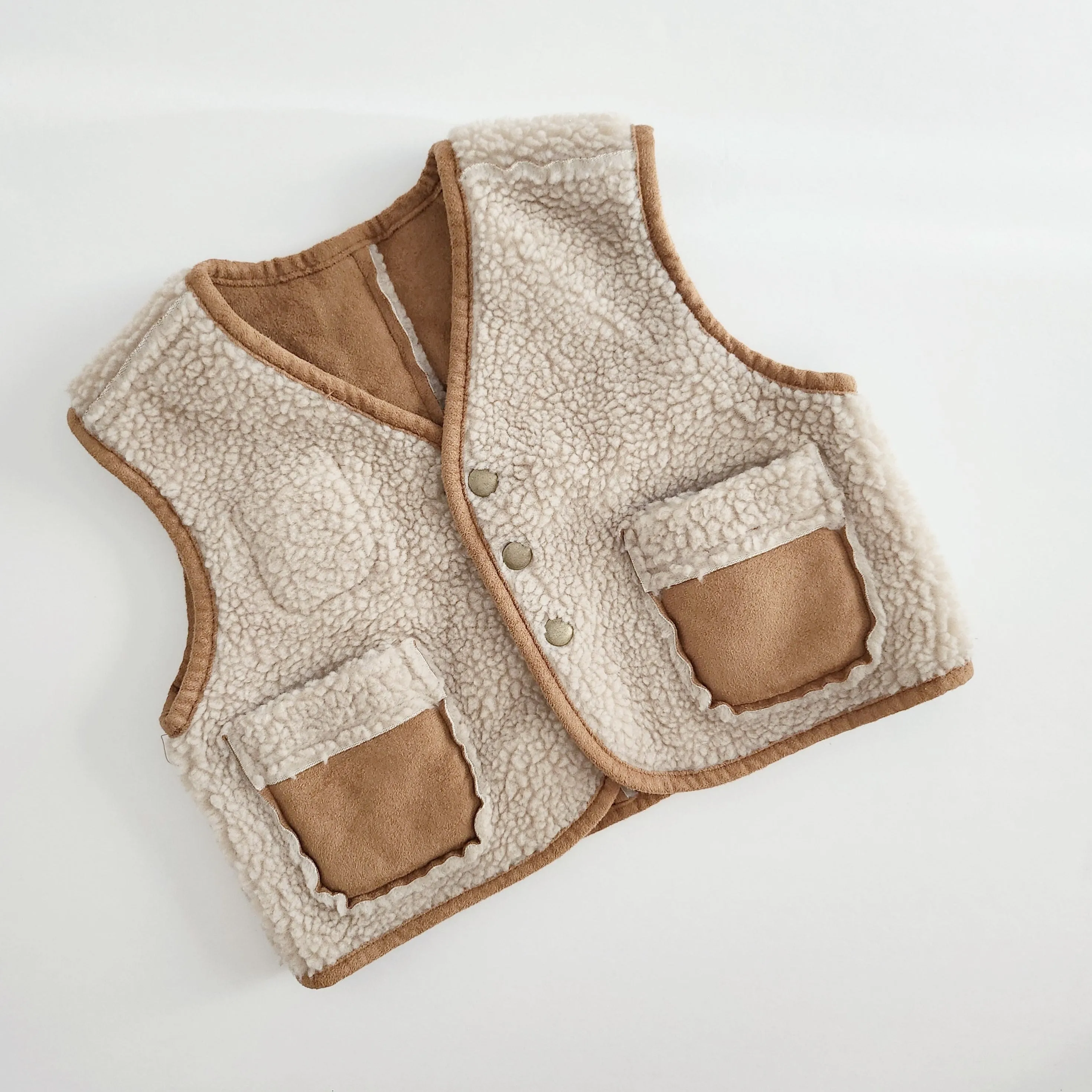 Toddler Faux Suede Shearling Reversible Vest (1-6y)
