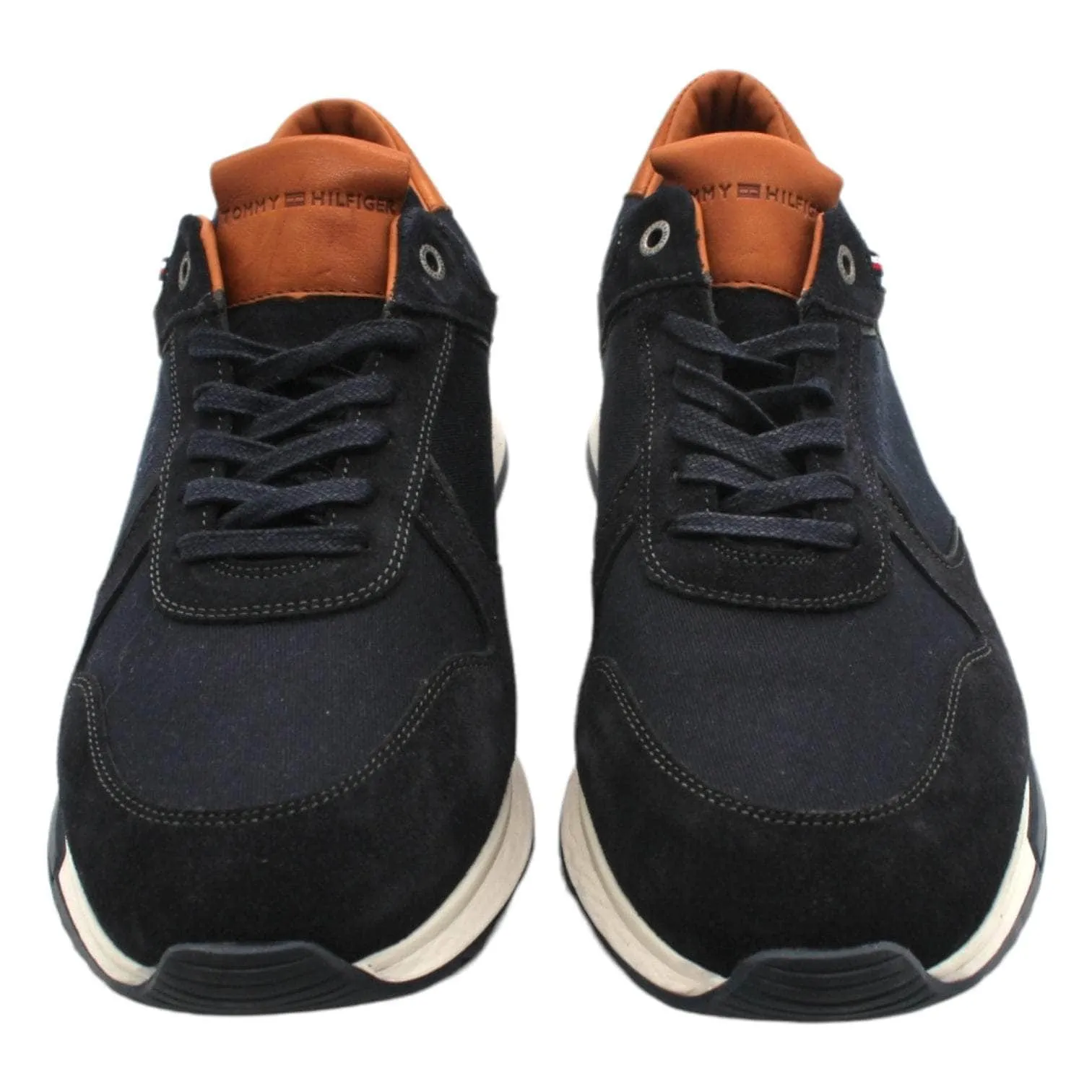Tommy Hilfiger Navy Embroidered Logo Trainers
