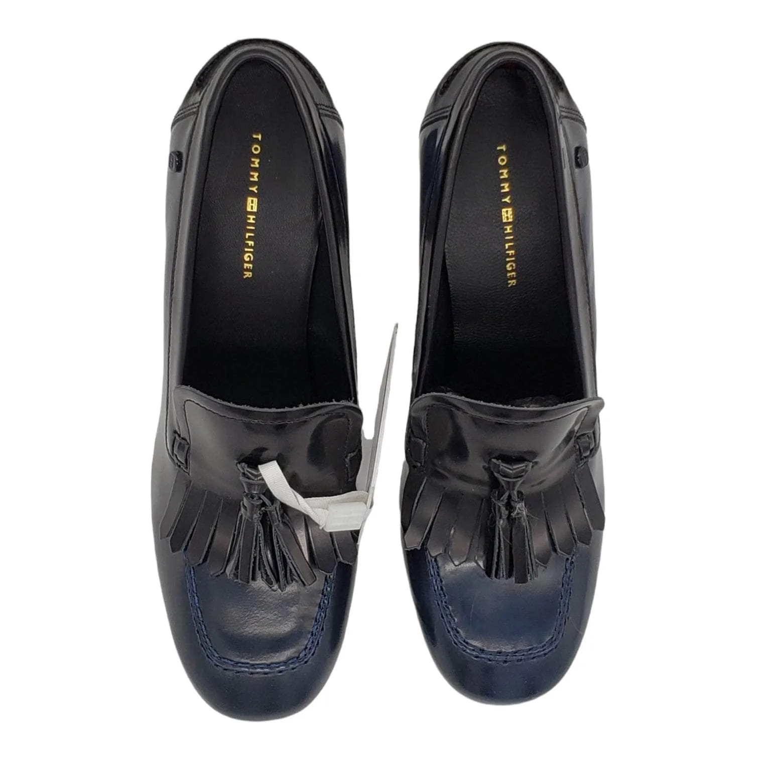 Tommy Hilfiger Navy Heeled Loafers