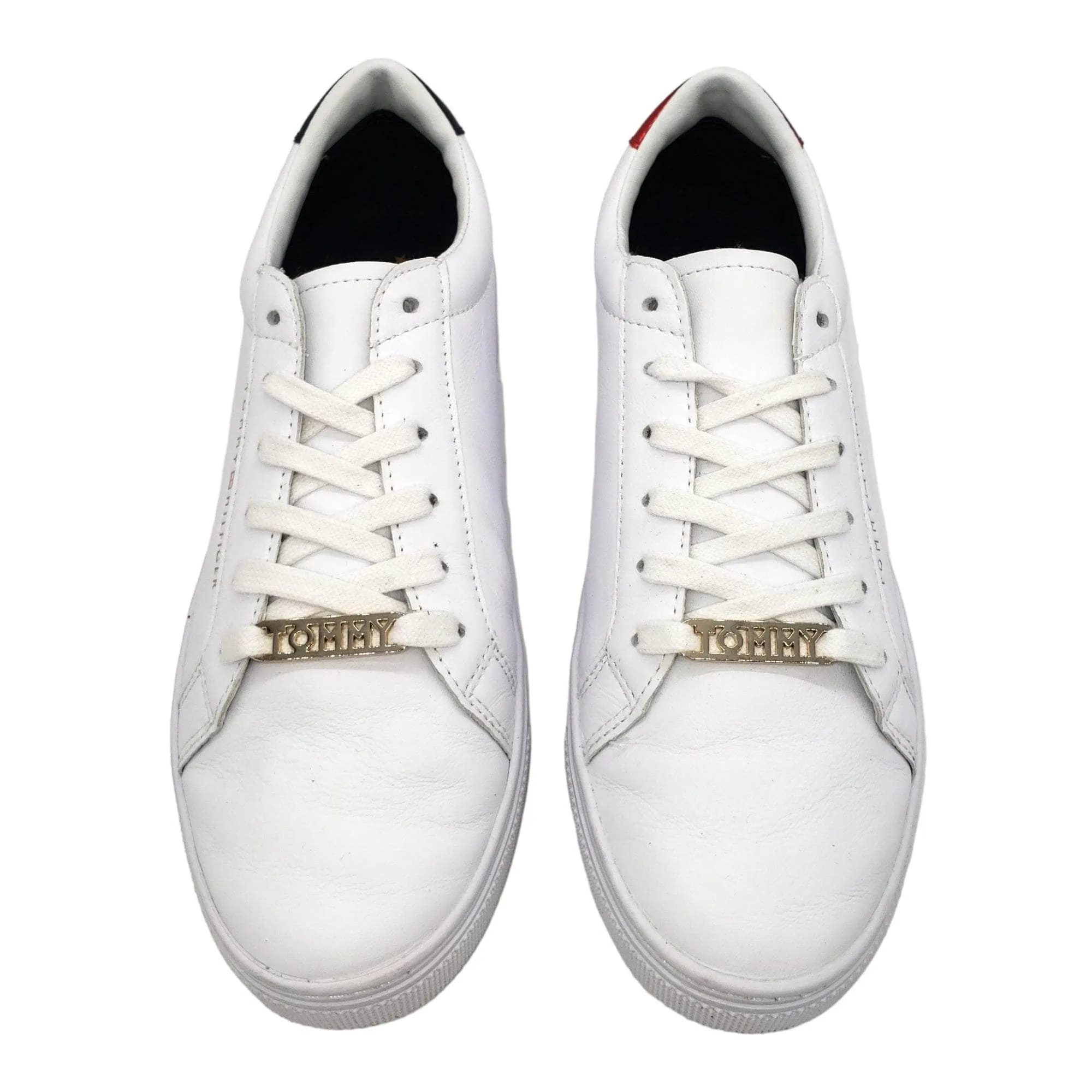 Tommy Hilfiger White Leather Trainers