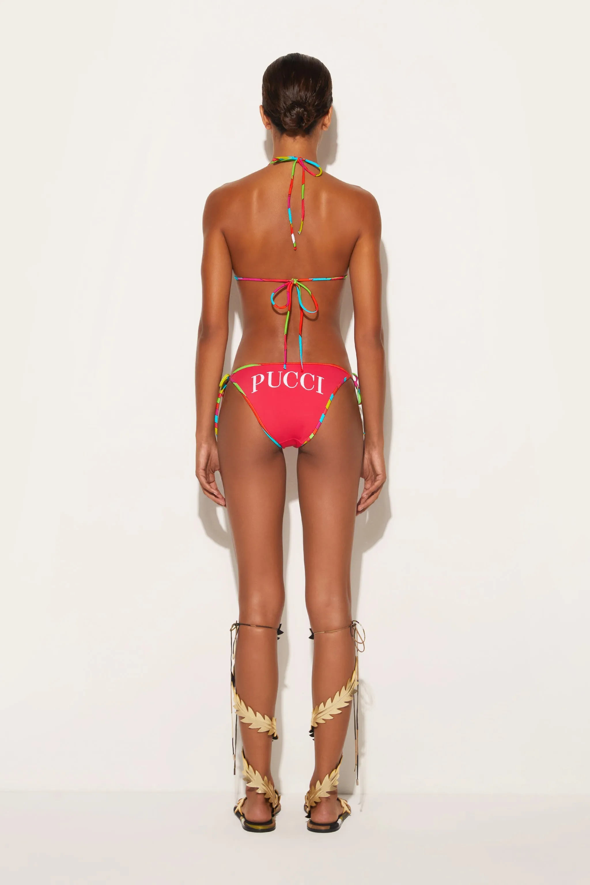 Top bikini con finiture Iride